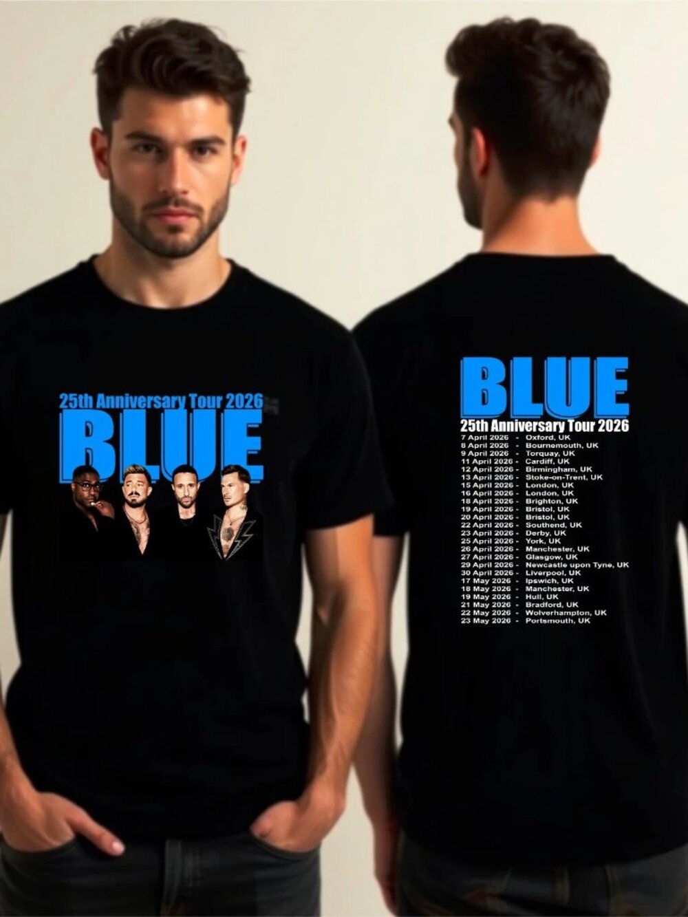 Blue Music 25th Anniversary Tour 2026 T-Shirt, Concert Dates Fan Gift  252